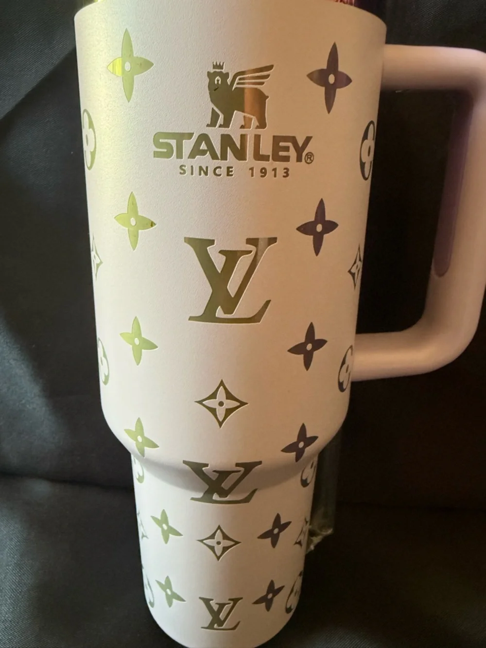 New Stanley 40oz Lavender Oil Slick Laser LEngravedV Tumbler Straw (No Box) - Picture 2 of 6